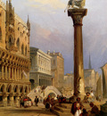 Pritchett Edward A View Of St Marks Column And The Doges Palace Venice