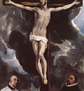 el greco christ on the cross adored by donors 1585