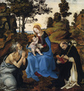 Lippi Filippino The Virgin and child with St Jerome and Dominic