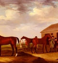 Sartorius Francis Four Racehorses Outside The Rubbing Down House Newmarket