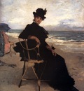 Miralles Francisco A Lady Seated On A Veranda
