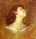 Lenbach Franz Von Portrait Of A Lady In Profile
