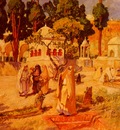 Bridgeman Frederick Arthur Arab Women at the Town Wall