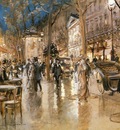 Stein Georges Evening On A Parisian Boulevard