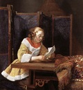 TERBORCH Gerard A Lady Reading A Letter