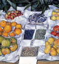 Caillebotte Gustave Fruit Displayed On A Stand