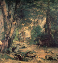 Courbet A Thicket of Deer at the Stream of Plaisir Fountaine