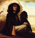 Courbet Gustave Self Portrait with a Black Dog