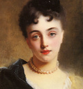 Jaquet Gustave Jean An Elegant Lady With Pearls