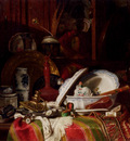 Trinquier Antoine Guillaume Still Life With Dishes A Vase A Candlestick And Other Objects
