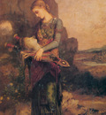 thracian girl carrying the head of orpheus on his lyre