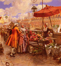 Lesur Henri Victor The Flowers Seller Along The Seine