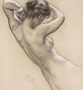 Draper Herbert James Study of Florrie Bird for a water nymph in Prospero Summoning Nymphs and Deities