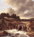 RUISDAEL Jacob Isaackszon van Landscape With Waterfall