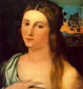 PALMA VECCHIO Portrait Of A Young Woman