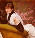 Tissot James Jaques Joseph Portrait De Femme A L Eventail