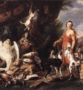 FYT Jan Diana With Her Hunting Dogs Beside Kill