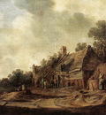 Goyen Jan van Peasant Huts with a Sweep Well