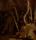 Corot Jean Baptiste Camille A Civita Castellana Rochers Boises
