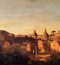 Corot Jean Baptiste Camille Forum Viewed From The Farnese Gardens