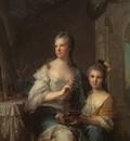 NATTIER Jean Marc Madame Marsollier And Her Daughter