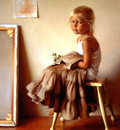 Larson Jeffrey 2000 Portrait Of The Artist daughter, Sophia Rose 36by44in