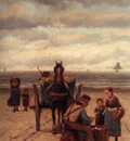 Koekkoek Johannes Hermanus The Shell fisher