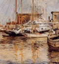 Twachtman John Oyster Boats North River