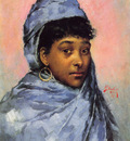 Stewart Julius LeBlanc Young Woman In Blue