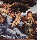 lotto lorenzo madonna and child with saints and an angel 1527