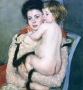 Cassatt Mary Reine Lefebvre Holding a Nude Baby