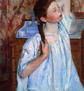 Girl Arranging Her Hair