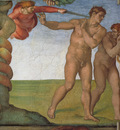 Michelangelo Sistine Chapel Ceiling Genesis The Fall and Expulsion from Paradise The Expulsion