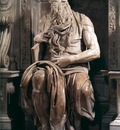 Michelangelo Tomb of Pope Julius II Moses detail1