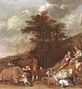 POTTER Paulus Landscape With Shepherdess And Shepherd Playing Flute