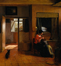 Hooch Pieter de Interior with a Mother delousing her child s hair known as A Mother s duty