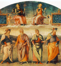 perugino pietro prudence and justice with six antique wisemen