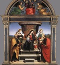 Raphael Madonna and Child Enthroned with Saints c1504
