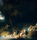 Rembrandt Diana Bathing With The Stories Of Actaeon And Callisto