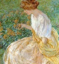 Reid Robert Lewis The Yellow Flower aka The Artist s Wife in the Garden