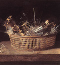 STOSKOPFF Sebastien Still Life Of Glasses In A Basket