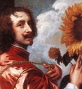 DYCK Anthony Van Self Portrait with a Sunflower