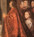 Titian Madonna with Saints and Members of the Pesaro Family detail1