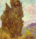 Van Gogh Two Cypresses