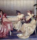 Reggianini Vittorio Elegant Figures In An Interior