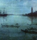 Whistler Blue and Silver Nocturne in Blue and Silver The Lagoon Venice