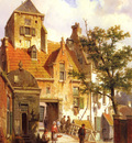 Koekkoek Willem A Street Scene In Haarlem
