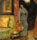 Chase William Merritt Woman in Kimono Holding a Japanese Fan