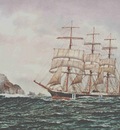The four-masted barque Pamir entering Port Nicholson, Wellington's harbour on 29 July 1941.