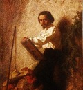 Jean Adrien Guignet  -  Self portrait